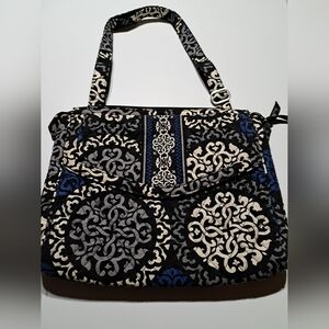 Stylish Black and Blue Grey Patterned Women's Bag Vera Bradley